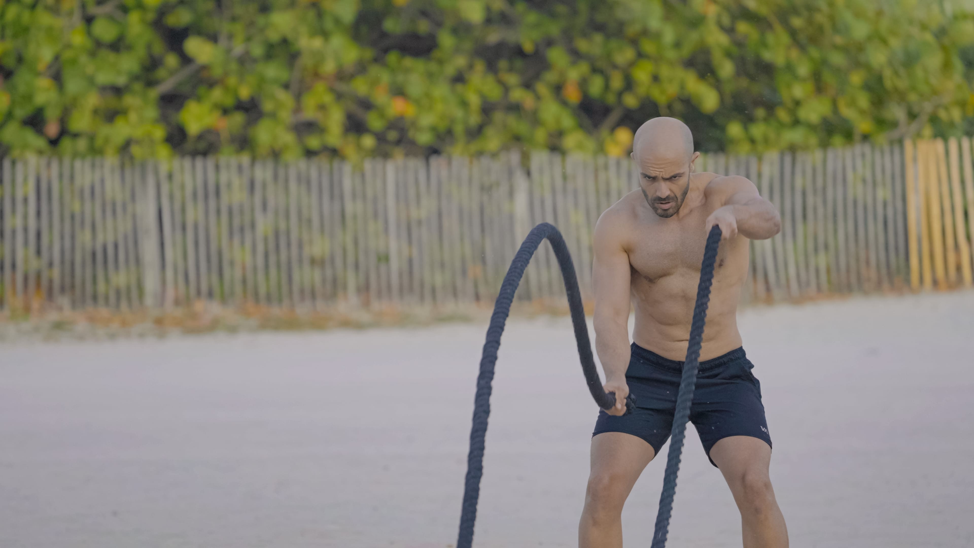 Andrés entrenando