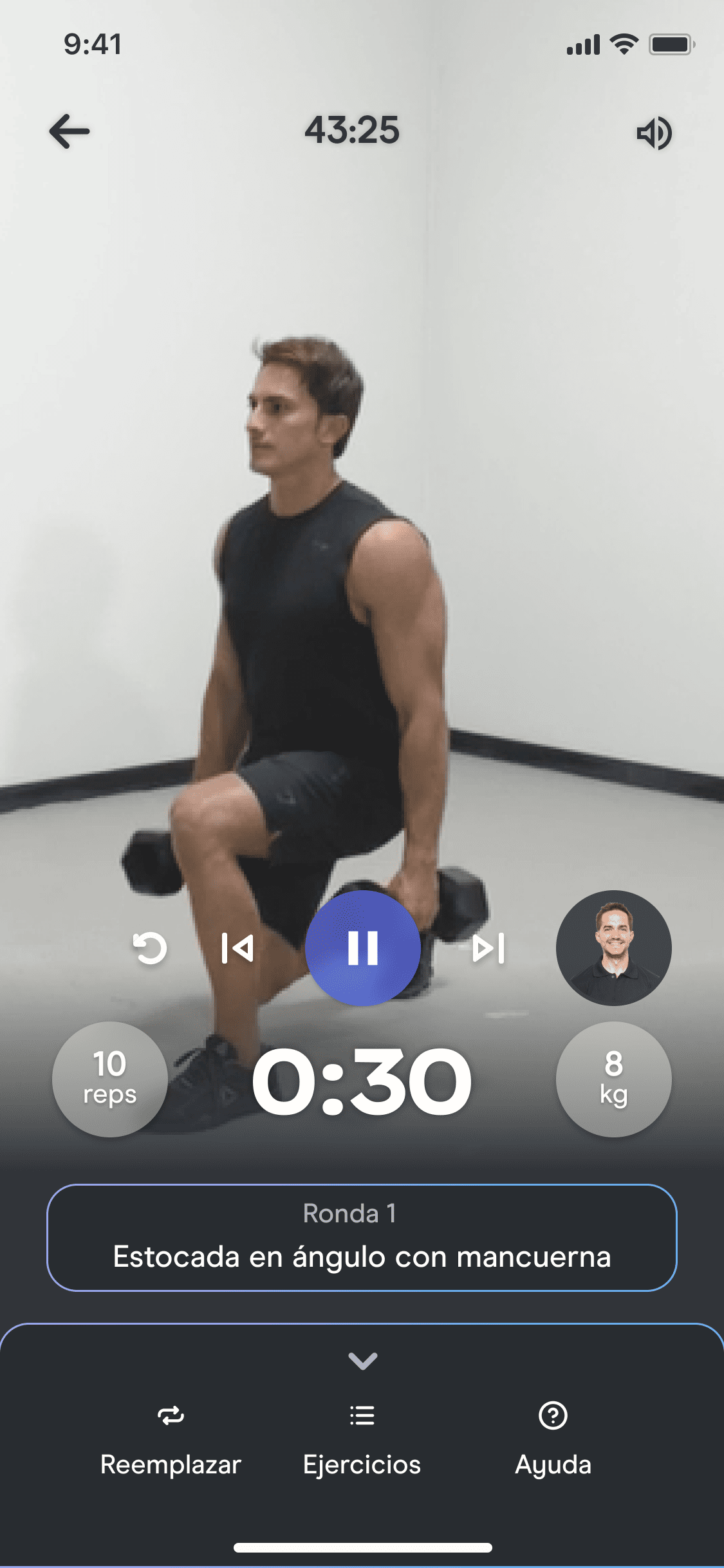 Segunda pantalla de app Longevo
